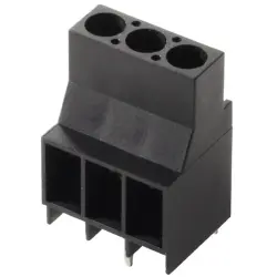 PCB terminal, 4 pole, pitch 6.35 mm, AWG 26-12, 30 A, screw connection, black, 1356850000