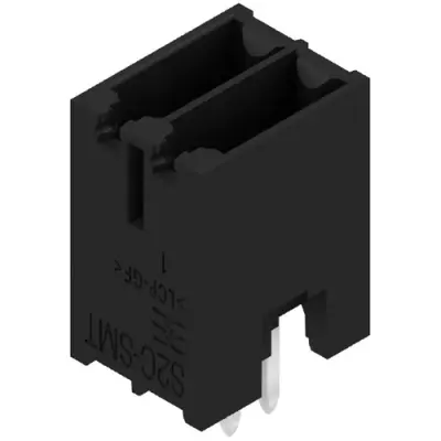 Pin header, 4 pole, pitch 3.5 mm, straight, black, 1358730000 - 1