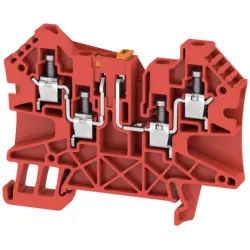 Disconnect/test-disconnect terminal block, screw connection, 0.5-4.0 mm², 27 A, 6 kV, red, 1361900000