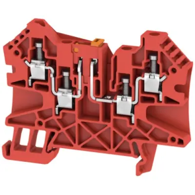 Disconnect/test-disconnect terminal block, screw connection, 0.5-4.0 mm², 27 A, 6 kV, red, 1361900000 - 1