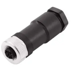 Jack, M12, 4 pole, screw connection, straight, 1392000000
