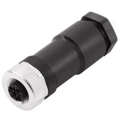 Jack, M12, 4 pole, screw connection, straight, 1392000000 - 1