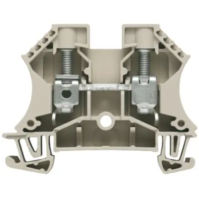 Through terminal block, screw connection, 1.5-16 mm², 2 pole, 57 A, 8 kV, dark beige, 1393380000 - 1