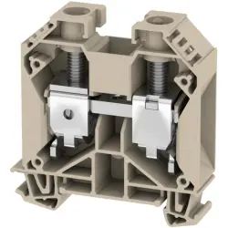 Through terminal block, screw connection, 2.5-35 mm², 2 pole, 125 A, 8 kV, dark beige, 1393400000
