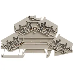 Multi level terminal block, spring balancer connection, 0.5-2.5 mm², 22 A, 8 kV, beige, 1394040000