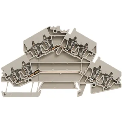Multi level terminal block, spring balancer connection, 0.5-2.5 mm², 22 A, 8 kV, beige, 1394040000 - 1