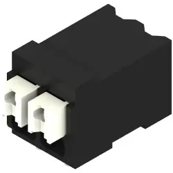 PCB terminal, 2 pole, pitch 3.5 mm, AWG 28-14, 12 A, spring-clamp connection, black, 1412410000