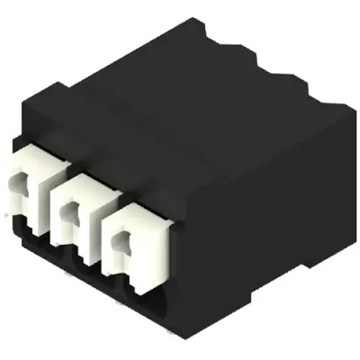 PCB terminal, 3 pole, pitch 3.5 mm, AWG 28-14, 12 A, spring-clamp connection, black, 1412420000 - 1