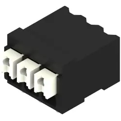PCB terminal, 3 pole, pitch 3.5 mm, AWG 28-14, 12 A, spring-clamp connection, black, 1412420000