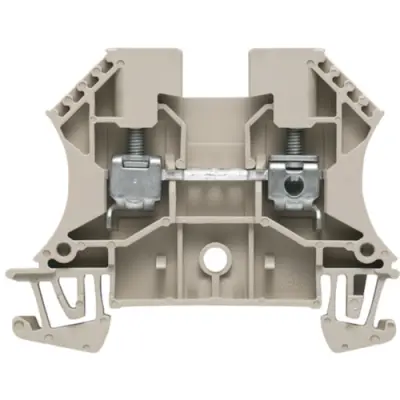 Through terminal block, screw connection, 0.5-6.0 mm², 2 pole, 32 A, 8 kV, dark beige, 1412960000 - 1