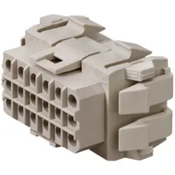 Socket header, 18 pole, pitch 5 mm, straight, gray, 1417000000