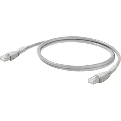 Patch cable, RJ45 plug, straight to RJ45 plug, straight, Cat 6A, S/FTP, LSZH, 4 m, gray, 2661950400 - 1