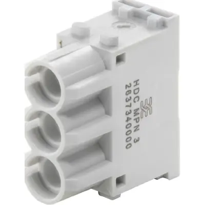 Pneumatic module, insert, Plug socket, male, female, 3 pole - 1