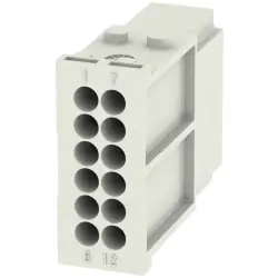 Pin contact insert, 12 pole, unequipped, crimp connection, with PE contact, 1428840000