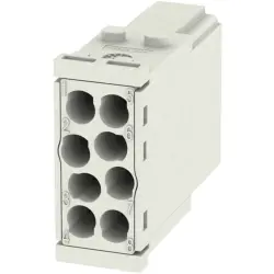 Pin contact insert, 8 pole, unequipped, crimp connection, with PE contact, 1428880000