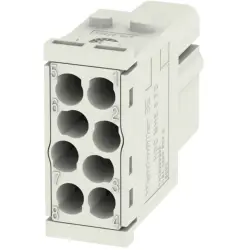 Socket contact insert, 8 pole, unequipped, crimp connection, with PE contact, 1428890000