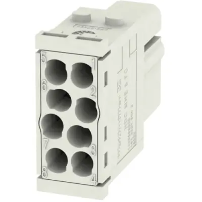 Socket contact insert, 8 pole, unequipped, crimp connection, with PE contact, 1428890000 - 1