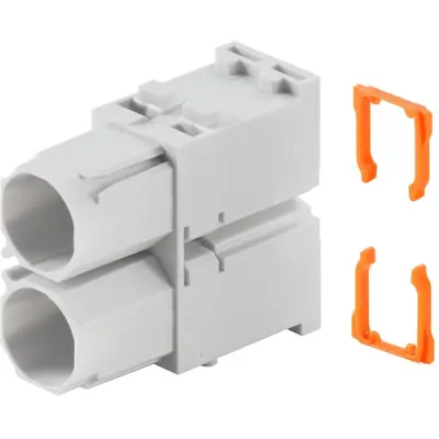 Socket contact insert, 2 pole, unequipped, crimp connection, with PE contact, 1429020000 - 1