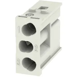 Pin contact insert, 3 pole, unequipped, crimp connection, with PE contact, 1429340000