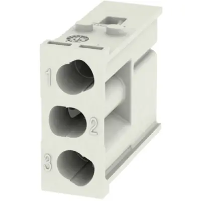 Pin contact insert, 3 pole, unequipped, crimp connection, with PE contact, 1429340000 - 1