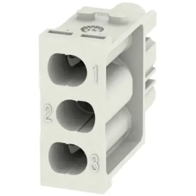 Socket contact insert, 3 pole, unequipped, crimp connection, with PE contact, 1429350000 - 1