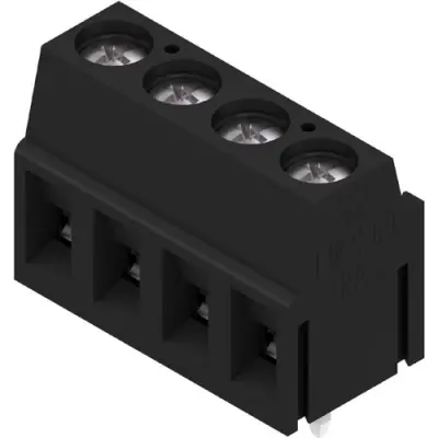PCB terminal, 4 pole, pitch 5 mm, angled, black, 9993300000 - 1