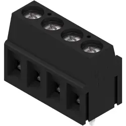 PCB terminal, 4 pole, pitch 5 mm, angled, black, 9993300000