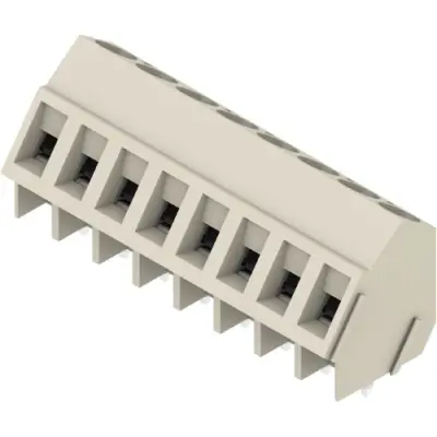 PCB terminal, 8 pole, pitch 5 mm, angled, gray, 1913500000 - 1