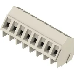 PCB terminal, 8 pole, pitch 5 mm, angled, gray, 1913500000