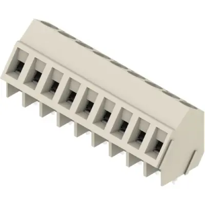 PCB terminal, 9 pole, pitch 5 mm, angled, gray, 1913510000 - 1