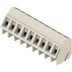 PCB terminal, 9 pole, pitch 5 mm, angled, gray, 1913510000