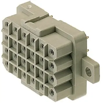 Socket header, 24 pole, pitch 5 mm, straight, gray, 1445700000 - 1