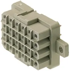 Socket header, 24 pole, pitch 5 mm, straight, gray, 1445700000