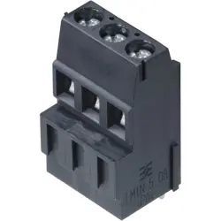PCB terminal, 3 pole, pitch 5.08 mm, angled, black, 1766330000