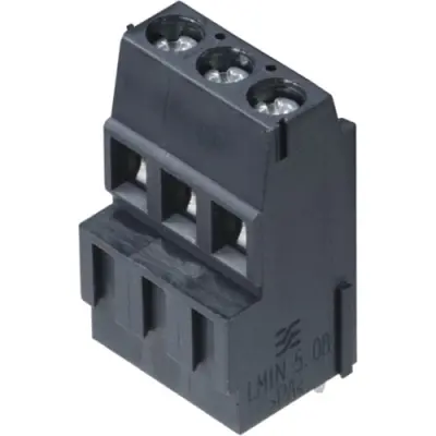 PCB terminal, 3 pole, pitch 5.08 mm, angled, black, 1766330000 - 1