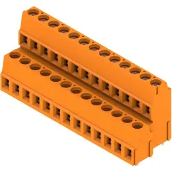 PCB terminal, 26 pole, pitch 5.08 mm, angled, orange, 1768960000