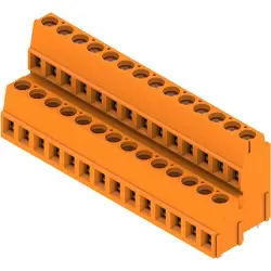 PCB terminal, 28 pole, pitch 5.08 mm, angled, orange, 1768970000