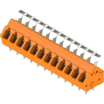 PCB terminal, 12 pole, pitch 5 mm, angled, orange, 1915030000 - 1