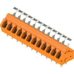 PCB terminal, 12 pole, pitch 5 mm, angled, orange, 1915030000