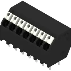 PCB terminal, 7 pole, pitch 3.81 mm, angled, black, 1885930000