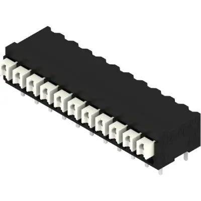 PCB terminal, 11 pole, pitch 3.81 mm, angled, black, 1824730000 - 1
