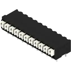 PCB terminal, 11 pole, pitch 3.81 mm, angled, black, 1824730000