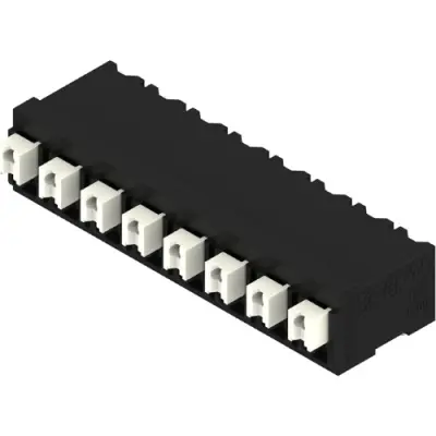 PCB terminal, 8 pole, pitch 5 mm, angled, black, 1924890000 - 1
