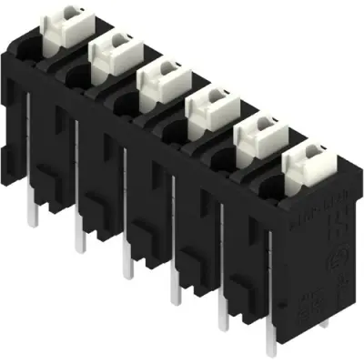 PCB terminal, 6 pole, pitch 5.08 mm, straight, black, 1826100000 - 1