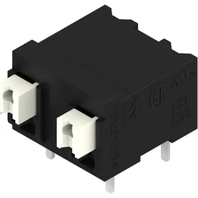 PCB terminal, 2 pole, pitch 7.5 mm, angled, black, 1824880000 - 1