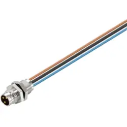 Panel plug, M8, 8 pole, strand connection, straight, 1467590000