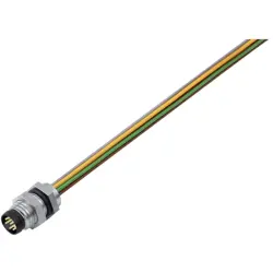 Panel plug, M8, 8 pole, strand connection, straight, 1467620000
