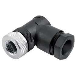 Jack, M12, 5 pole, screw connection, angled, 1467690000