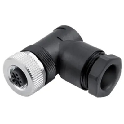 Jack, M12, 5 pole, screw connection, angled, 1467690000 - 1