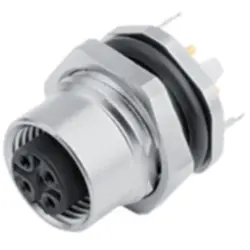 Panel socket, M12, 4 pole, straight, 1467770000